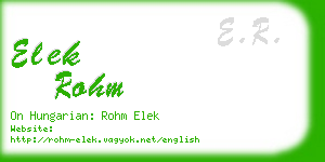 elek rohm business card